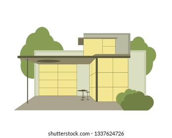 Modern house vector illustration