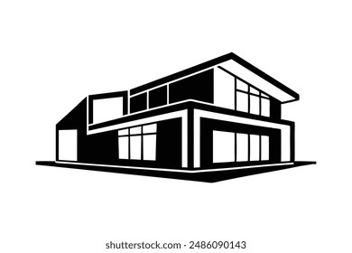 Ilustración vectorial de la casa moderna, este es un archivo editable.