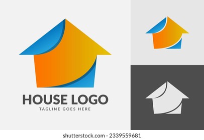 modern house vector logo design