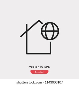 Modern house,apartment icon.Resdince,rent house vector.Urban symbol for web and mobile apps