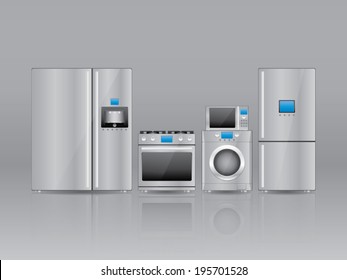 Modern household appliances. Vector eps10