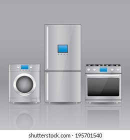 Modern household appliances. Vector eps10