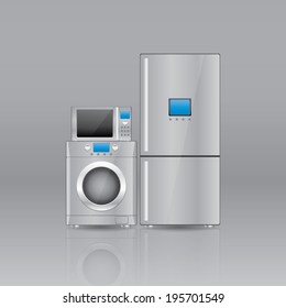 Modern household appliances. Vector eps10
