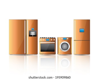 Modern household appliances. Vector eps10