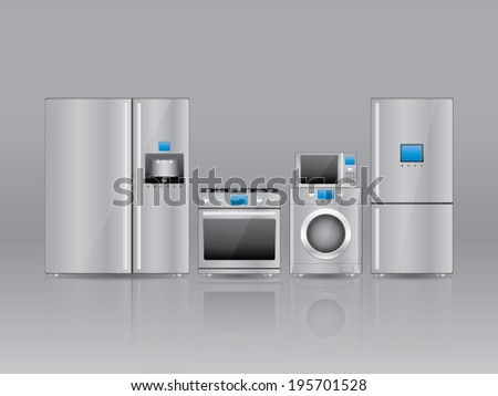 Modern household appliances. Vector eps10