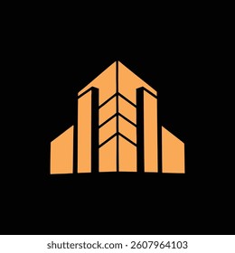 Modern housing construction logo design