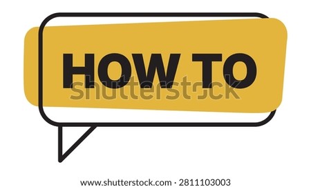  Modern how to speech bubble banner template with bold typography for tutorial guide education presentation and web design