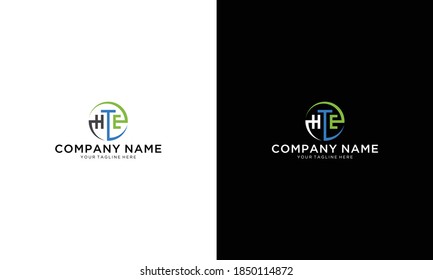 LETTRE HTE Moderne Logo d'entreprise Création Alphabet Icône Vectorielle Monogramme