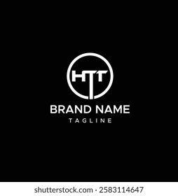 Modern HTT Typography Monogram Design
