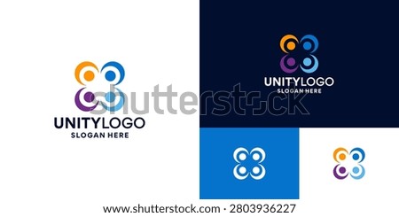 Modern Human Diversity Logo Design Template