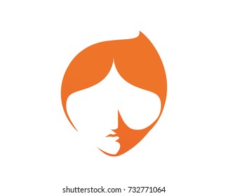 Modern Human Face Logo Illustration With Spade Card Symbol On The Face 