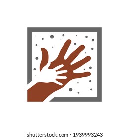 modern human hand logo design
