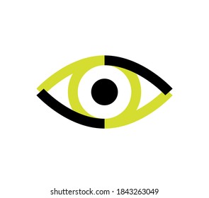 Modern human linear eye in green and black