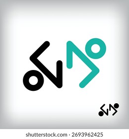 Logotipo humano moderno en forma de flecha. Plantilla de Orientación Corporativa.