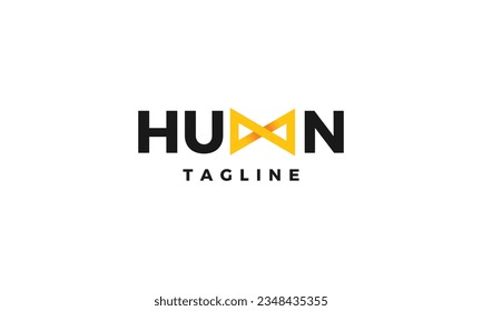 Modern human with M letter mark unique logo design.