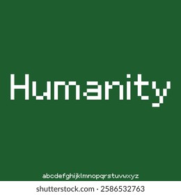 Modern humanist sans serif alphabet display font vector
