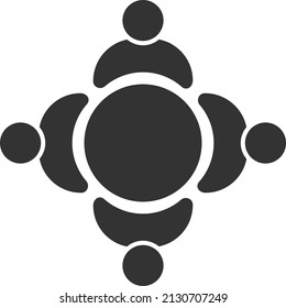 Modern Humanity icon vector, team of people symbol 