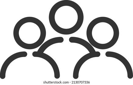 Modern Humanity icon vector, team of people symbol 