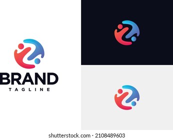 Modern humans logo design template