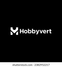 Modern HV Letter Hobbyvert Company logo design