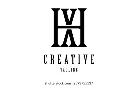 Modern HX text logo vector, product name design, design icon.