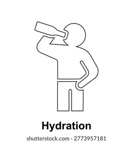Modern hydration icon representing water balance, moisture, and healthy fluid intake in a clean and minimal vector style designed for clarity and professional use. Perfect for healthcare, fitness, nutrition, and wellness-related projects including apps, UI UX design, and educational content, with a fully editable and scalable vector suitable for digital and print use.