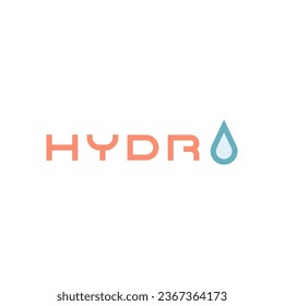 modern hydro logo, vector illustration