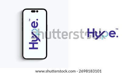 Modern Hype. Word mark Logo for Branding and Mobile App