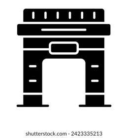 Icono moderno de Arc dDe Triomphe en estilo personalizable