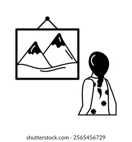 Modern icon of art gallery in modern style, ready to use vector