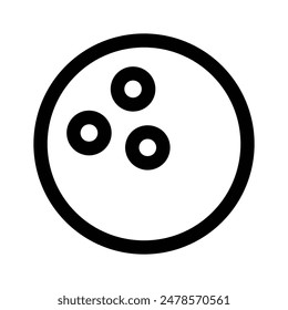 Modern icon of bowling ball, customizable icon design