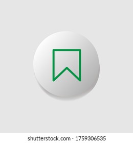 Modern icon button bookmark design vector isolated on white background