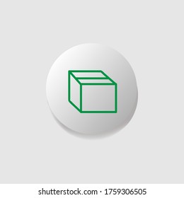 Modern icon button cardboard design vector isolated on white background