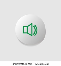 Modern icon button design audio vector isolated on white background