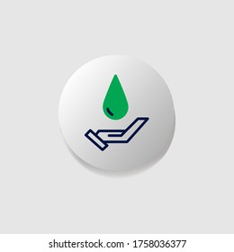 Modern icon button eco water sign symbol vector design