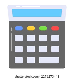 Modernes Icon des Taschenrechners, berechnendes Gerät, Vektordesign