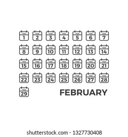 Modern Icon Calendar Template Set
