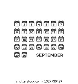 Modern Icon Calendar Template Set