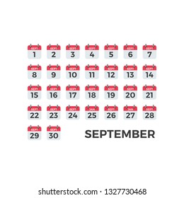 Modern Icon Calendar Template Set