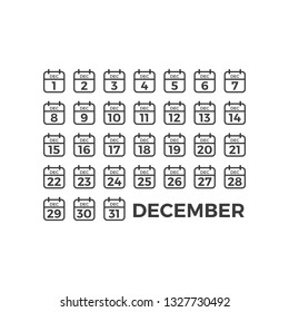 Modern Icon Calendar Template Set