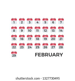 Modern Icon Calendar Template Set