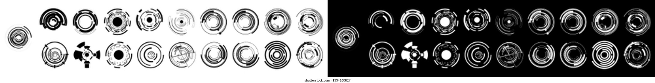 Modern  icon circular technology background