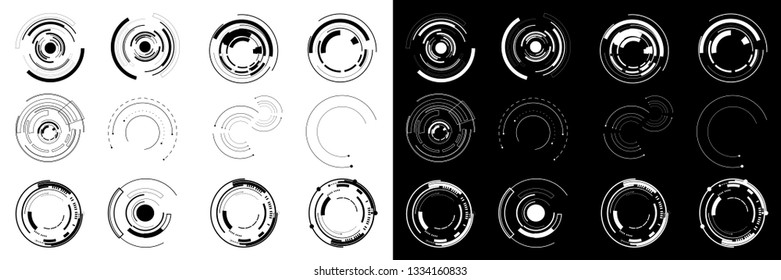 Modern  icon circular technology background
