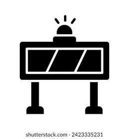 Icono moderno de barrera de construcción, vector personalizable