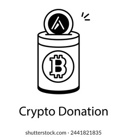 Modern icon of Crypto Market Linear 


