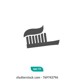 Modern icon of dental care and dentist service. Flat vector sign isolated on white background. Premium quality symbol for web and graphic design, mobile app etc