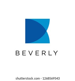Modern icon design B letter shape element. Best for identity and logotypes. 