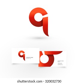 Modern icon design G letter shape element with business card template. Best for identity and logotypes.