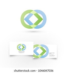 Modern icon design logo element with business card template. Best for identity and logotypes
