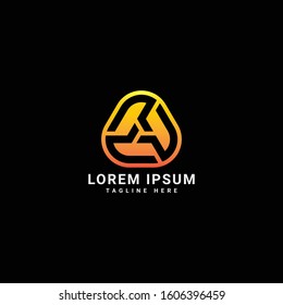 Modern icon design logo element with  triangle template. Best for identity and logotypes.